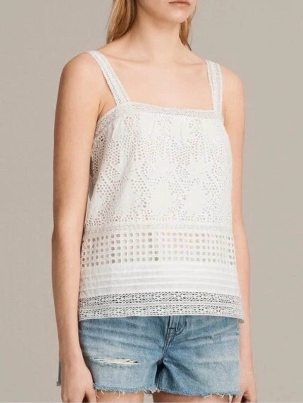 ALL SAINTS Janey Eyelet Lace Camisole